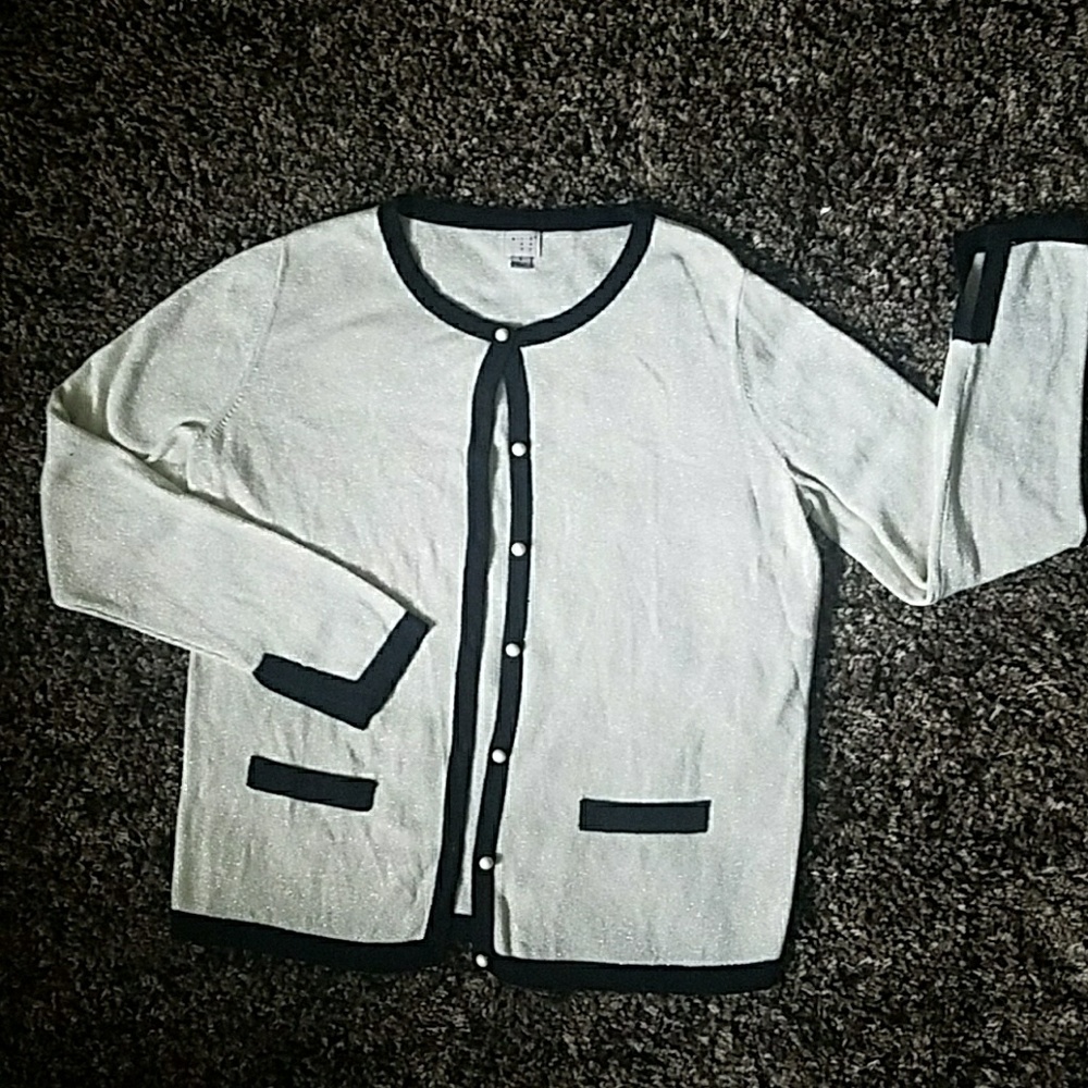 **a new day** Large sparkly cardigan sweater